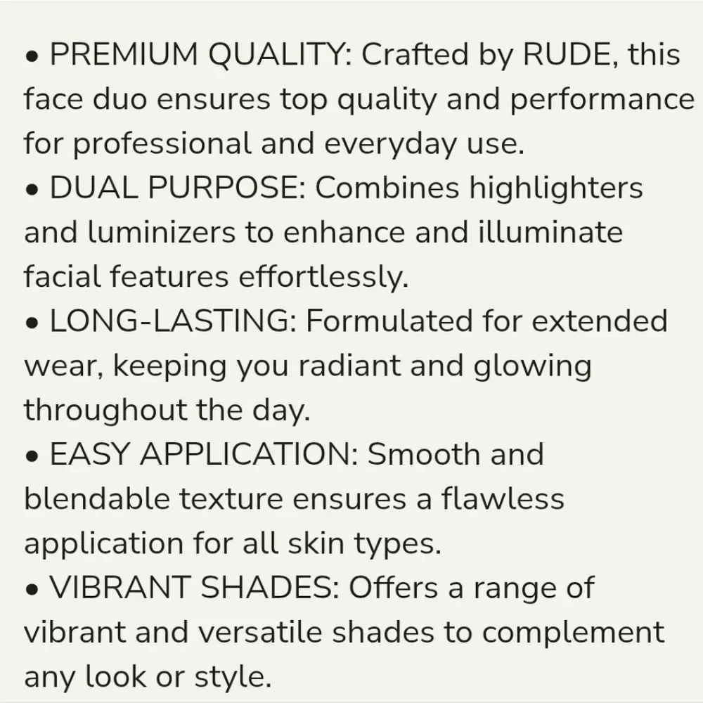 RUDE‎ Chupa Chups Candy Combo Face Duo Highlighter Blush
